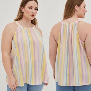 NWT TORRID GAUZE GODDESS NECK TANK SIZE 10/L